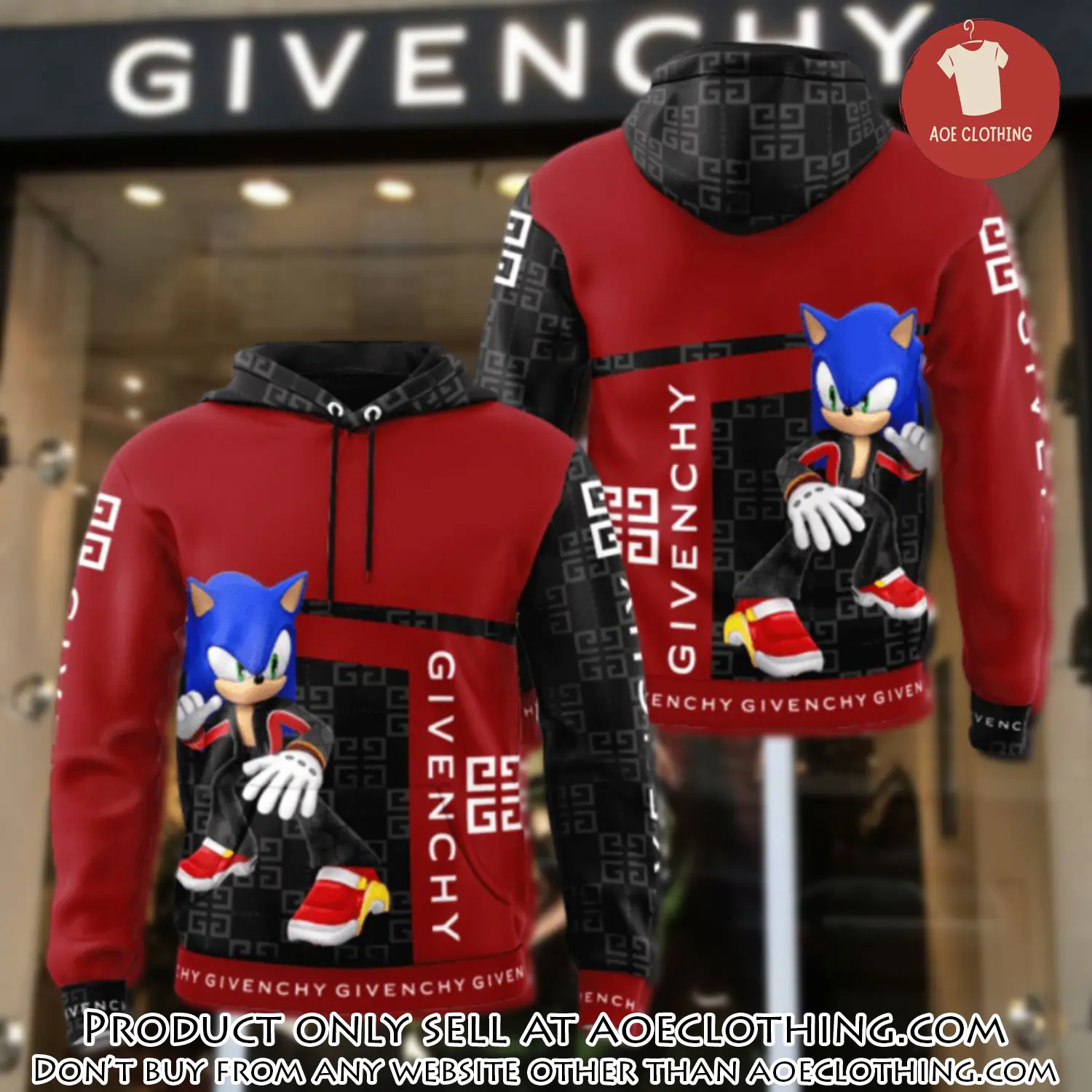 Givenchy sonic unisex hoodie luxury brand gifts  jh1859 aoe1414959